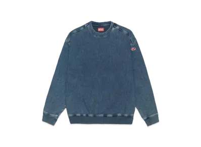 DIESEL D-Krib Track Denim Sweatshirt "MEDIUM BLUE"
