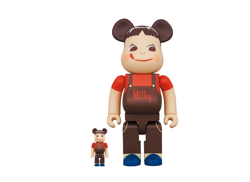 Bearbrick Peko-chan chocolate milky 100% & 400%