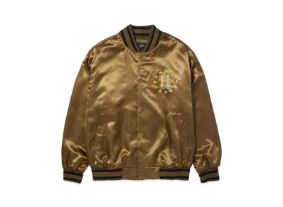 HUF Galactic Stack Baseball Jacket "Camel"