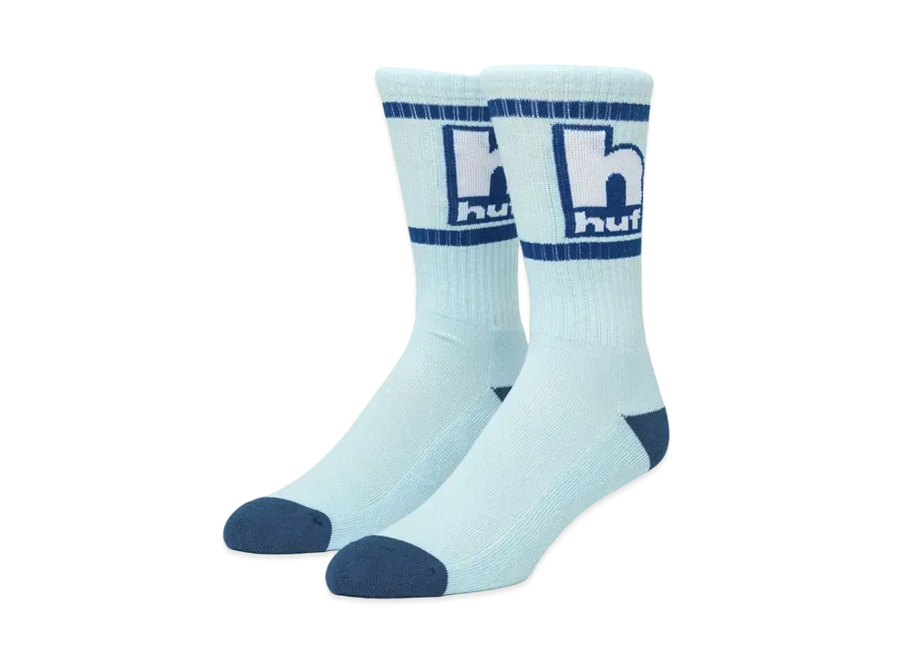 HUF Lower Case Crew Socks "Light Blue"