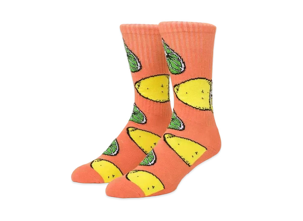 HUF Lemon Lime Crew Socks "Orange"
