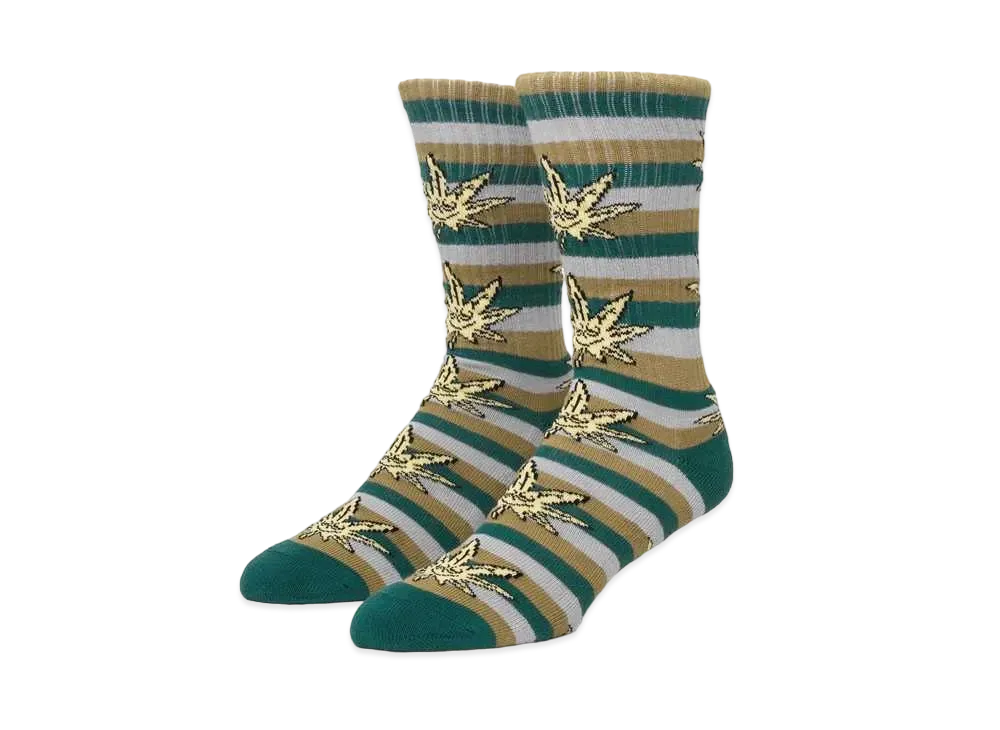 HUF Green Buddy Stripe Socks "Pine"