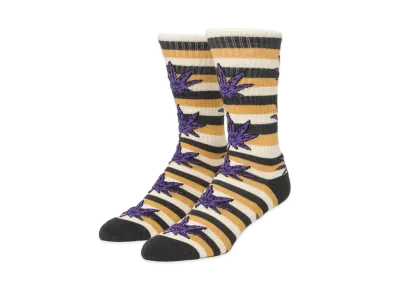HUF Green Buddy Stripe Socks "Mustard"