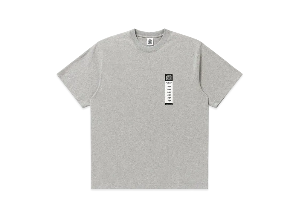 Black Eye Patch Size Label Tee "Heather Gray"