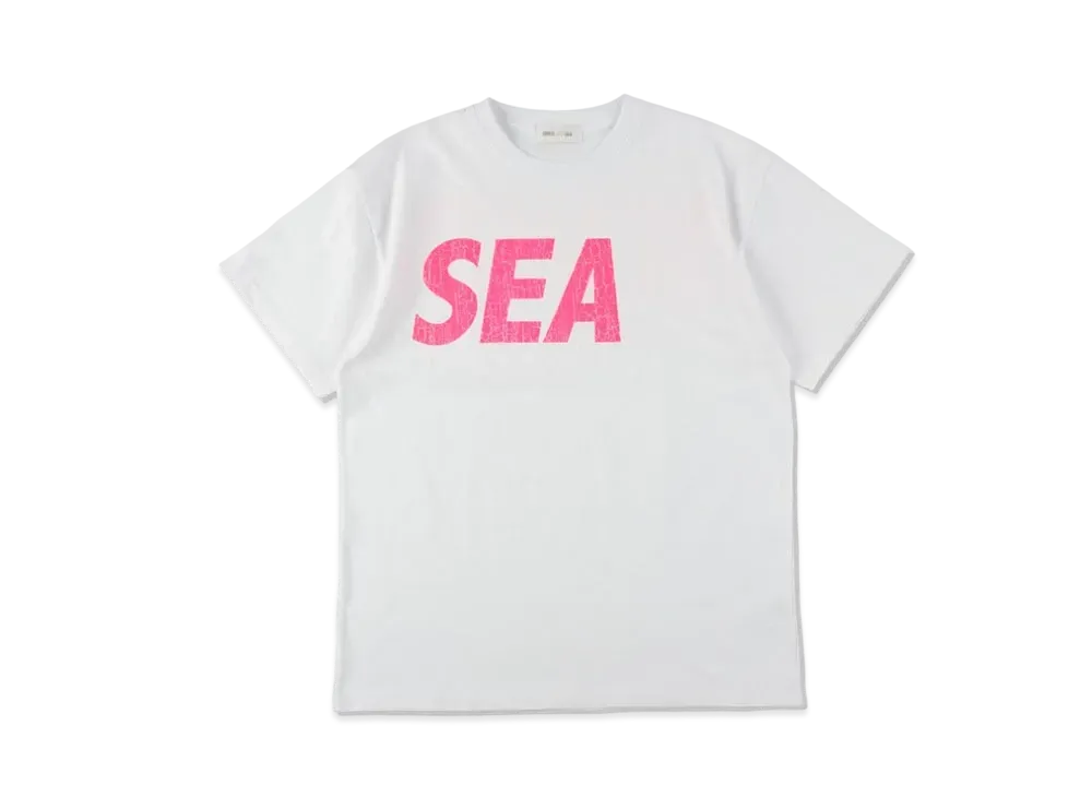 WIND AND SEA Osaka Horie Limited SEA (Crack-P-Dye) S/S Tee "White Pink"