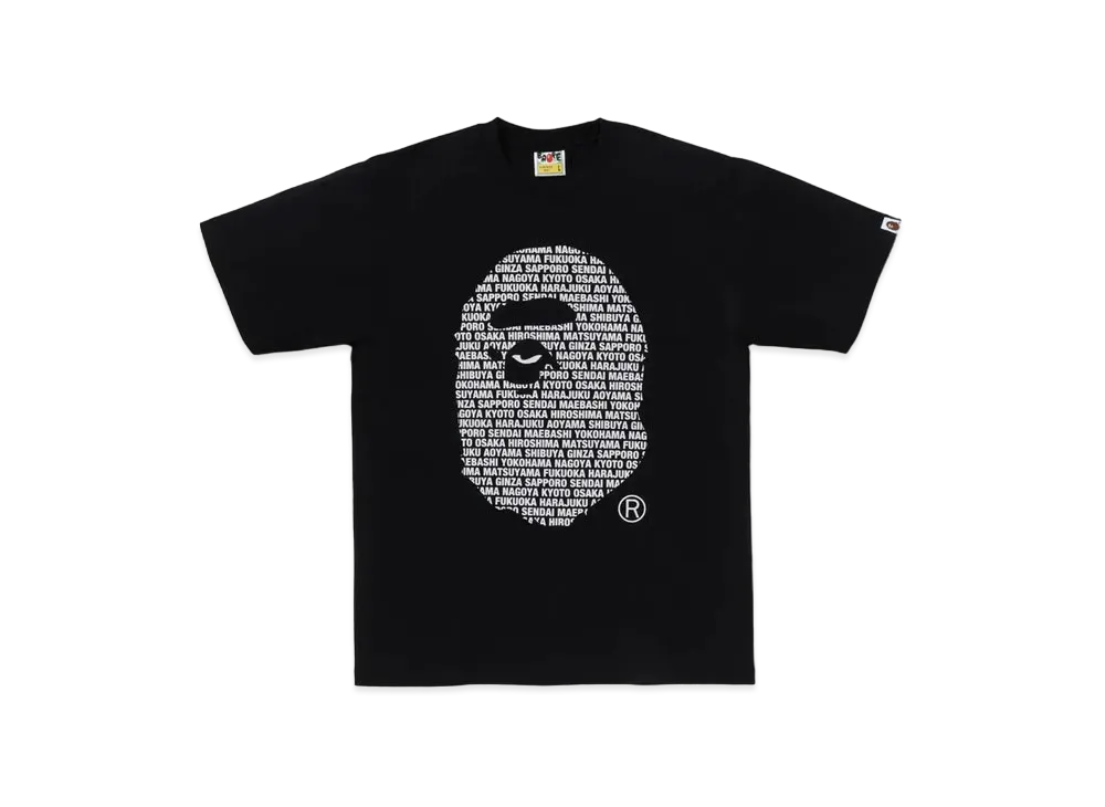 A BATHING APE Japan Ape Head Tee "Black"