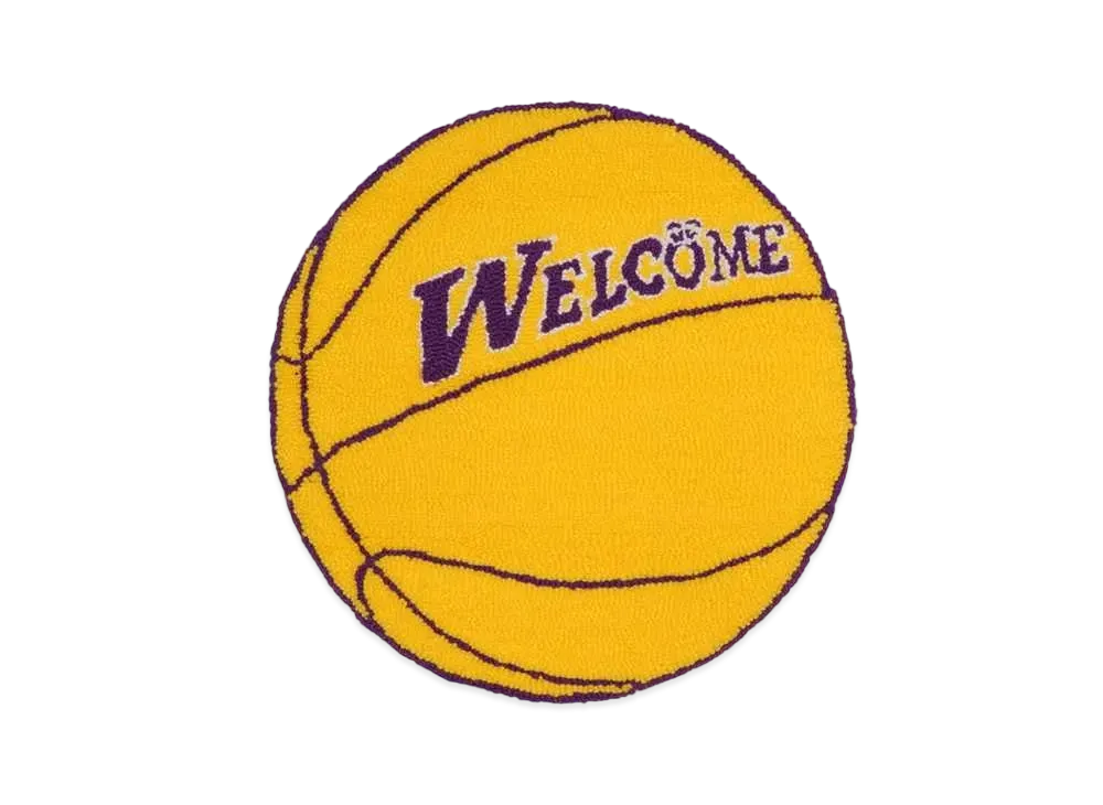 HYPE DROP x RISA Tufting Rug BASKET BALL "YELLOWxPURPLE"