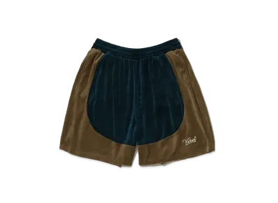 KEBOZ Velour Track Shorts "Green/Gold"