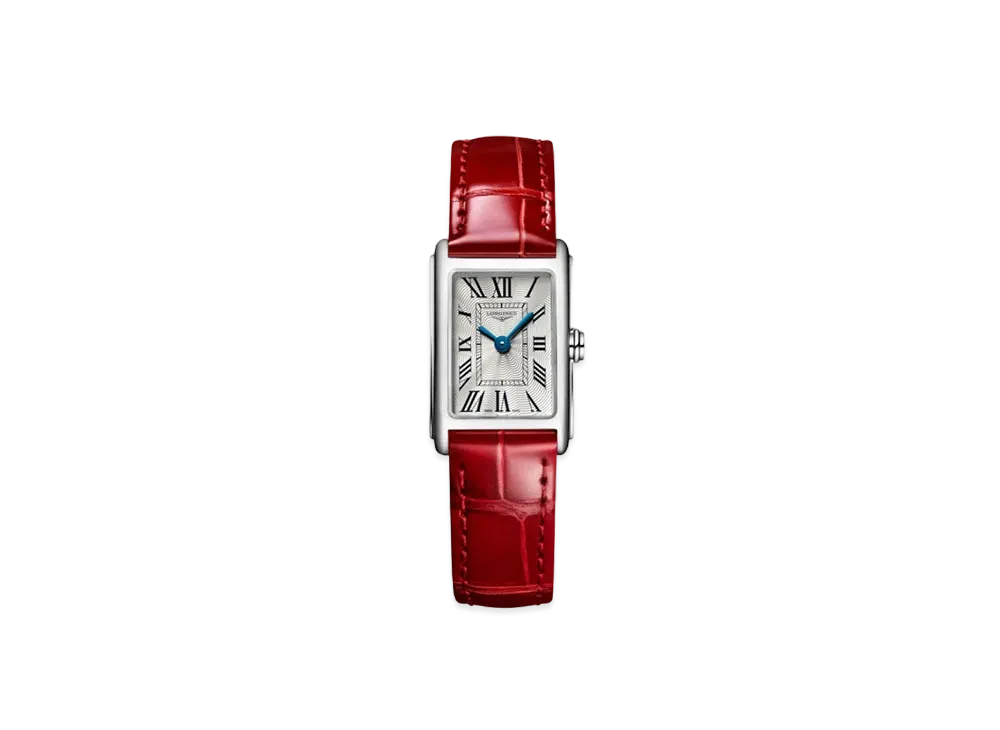 Longines Dolcevita 17.70 x 27.00 mm "Silver Franke/Stainless Steel/Red" L5.258.4.71.5