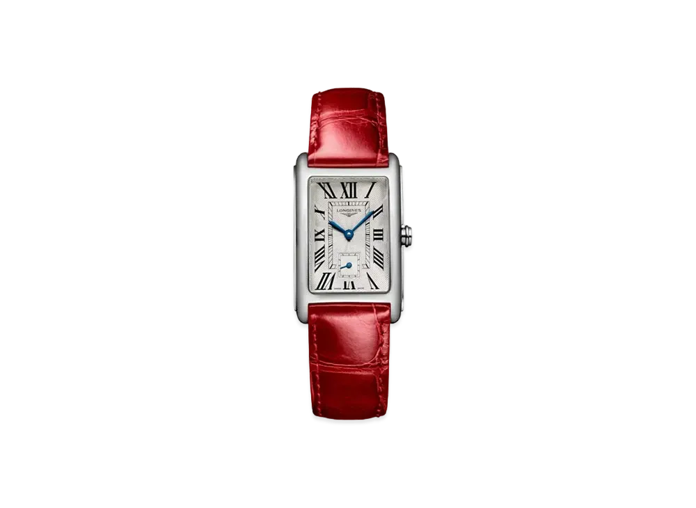Longines Dolcevita 23.30 x 37.00 mm "Silver Franke/Stainless Steel/Red" L5.512.4.71.5