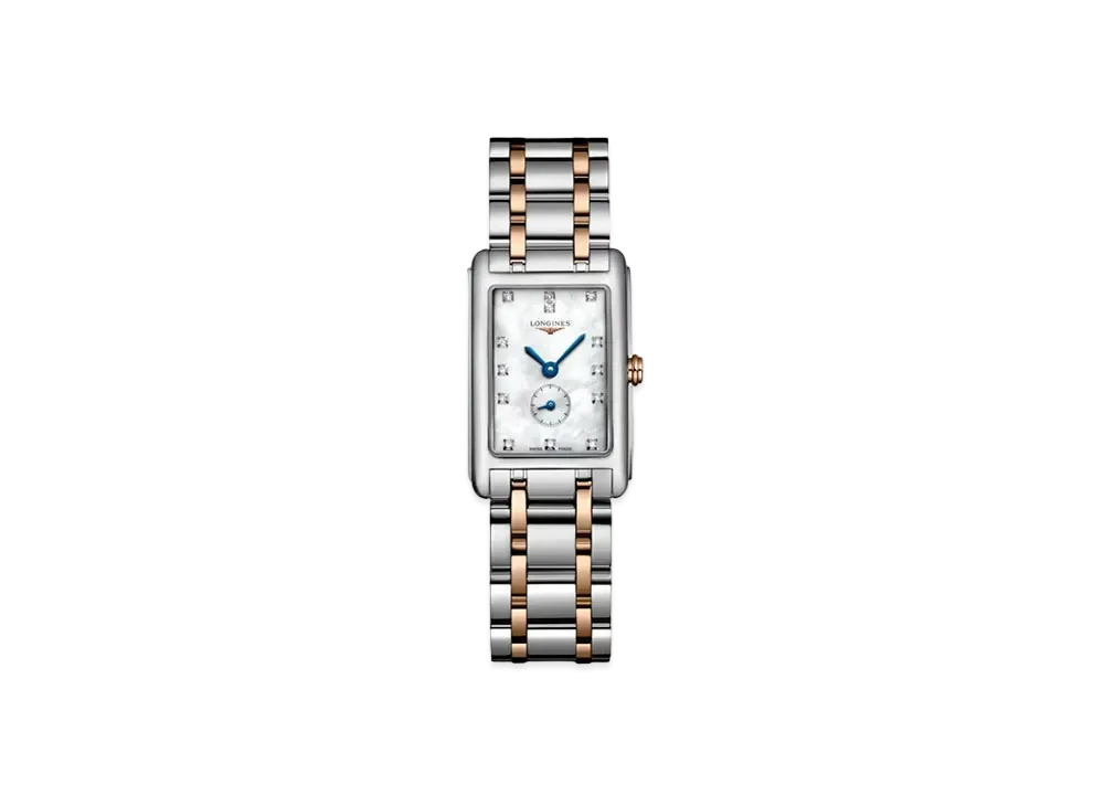 Longines Dolcevita 20.80 x 32.00 mm "White Mother-of-Pearl/Stainless Steel/Pink Gold Crown" L5.255.5.87.7