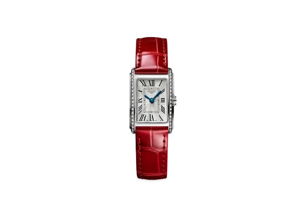 Longines Dolcevita 17.70 x 27.00 mm "Silver Franke/Stainless Steel/Red" L5.258.0.71.5