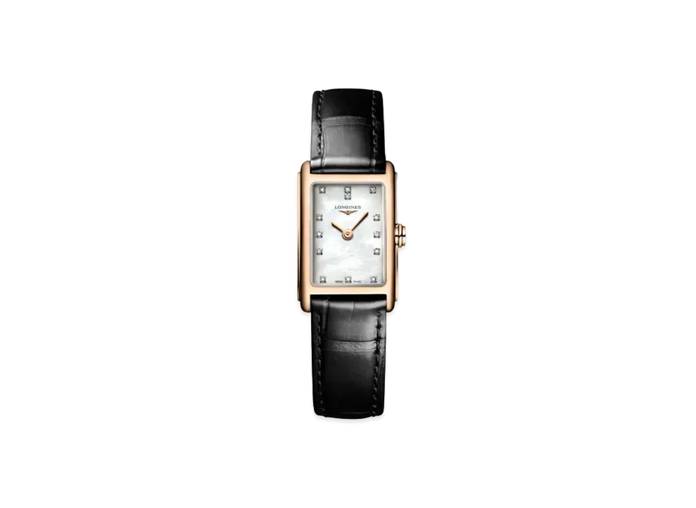 Longines Dolcevita 17.70 x 27.00 mm "White Mother-of-Pearl/Pink Gold/Black" L5.258.8.87.0