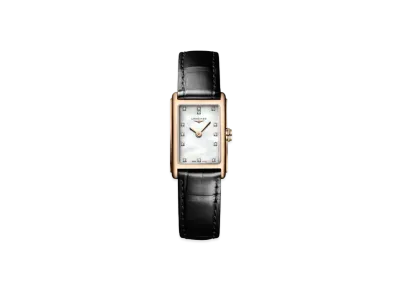Longines Dolcevita 17.70 x 27.00 mm "White Mother-of-Pearl/Pink Gold/Black" L5.258.8.87.0