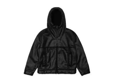 Supreme Faux Shearling Hooded Jacket "Black"