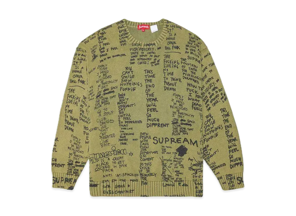 Supreme Gonz Poems Sweater "Olive"