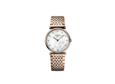 Longines La Grande Classique de Longines 29.00mm "White Mother-of-Pearl/Red/Stainless Steel" L4.512.1.97.7
