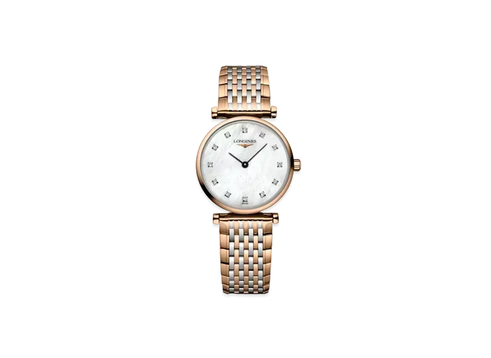 Longines La Grande Classique de Longines 24.00mm "White Mother-of-Pearl/Red/Stainless Steel" L4.209.1.97.7