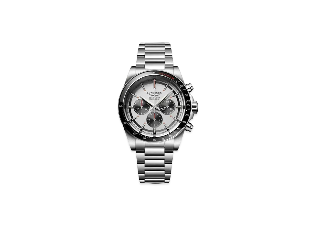 Longines Conquest 2023 42.00mm "Silver Matt/Stainless Steel/Ceramic" L3.835.4.72.6