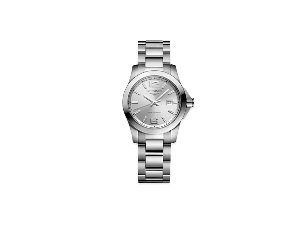 Longines Conquest 29.50mm "Silver Sun Ray/Stainless Steel" L3.376.4.76.6
