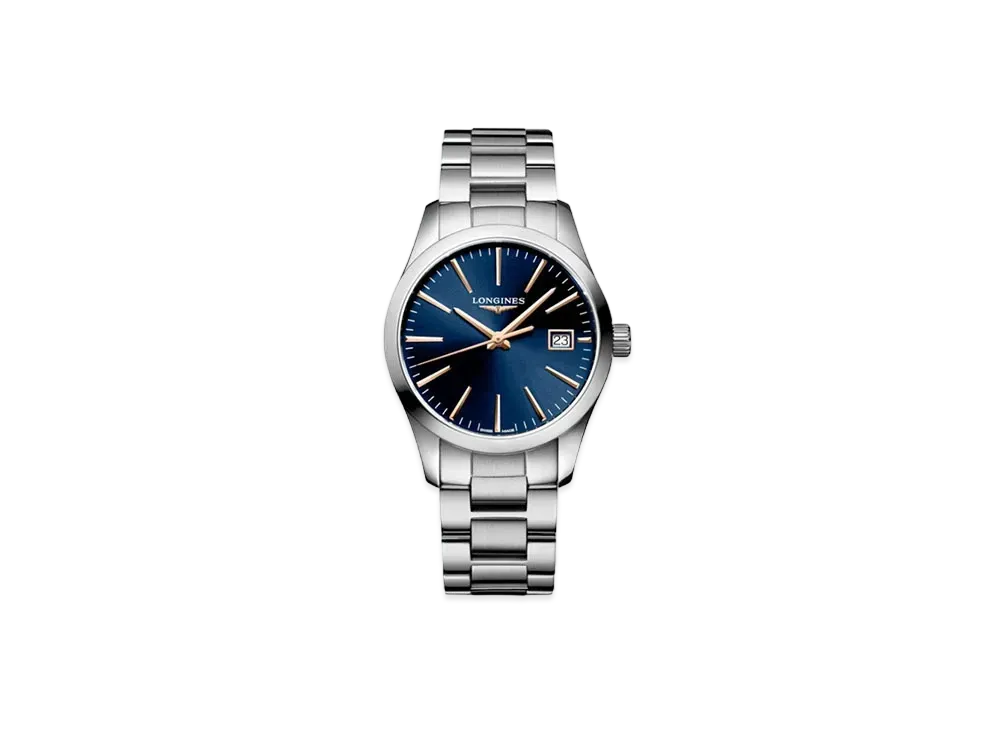 Longines Conquest Classic 34.00mm "Blue/Stainless Steel" L2.386.4.92.6
