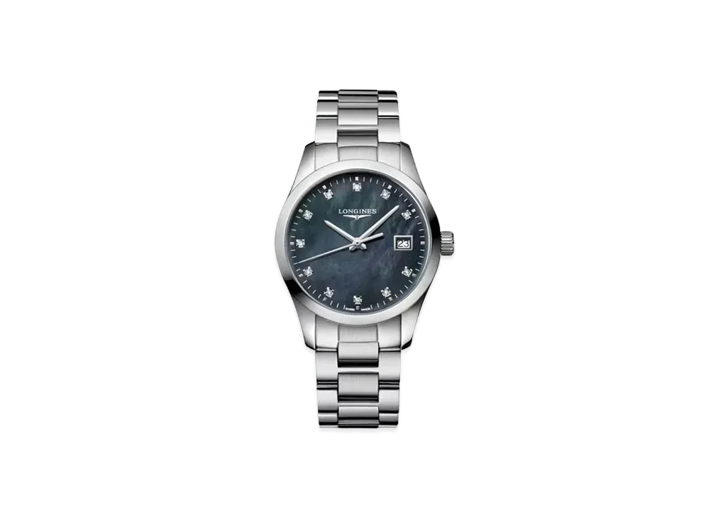 Longines Conquest Classic 34.00mm "Black Mother-of-Pearl/Stainless Steel" L2.386.4.88.6