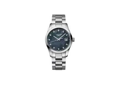Longines Conquest Classic 34.00mm "Black Mother-of-Pearl/Stainless Steel" L2.386.4.88.6