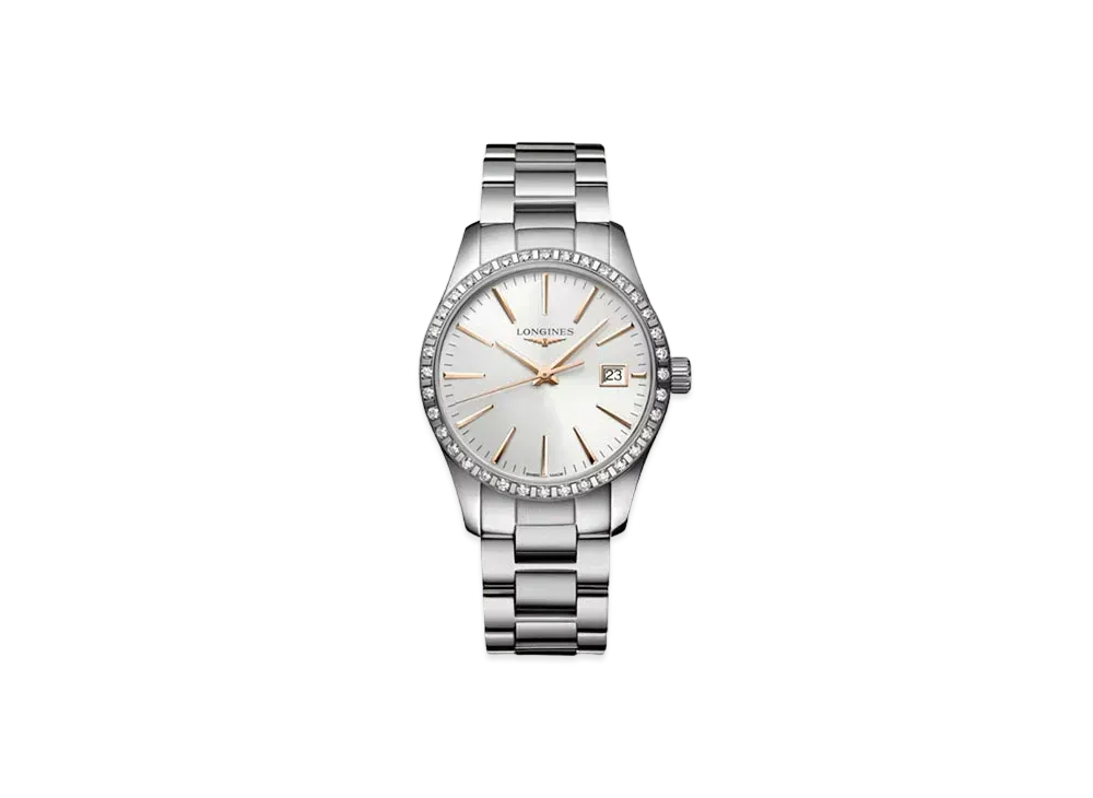 Longines Conquest Classic 34.00mm "Silver Sun Ray/Stainless Steel" L2.386.0.72.6