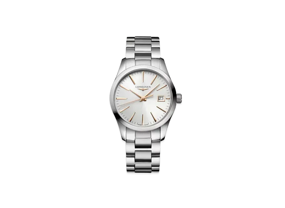 Longines Conquest Classic 34.00mm "Silver Sun Ray/Stainless Steel" L2.386.4.72.6