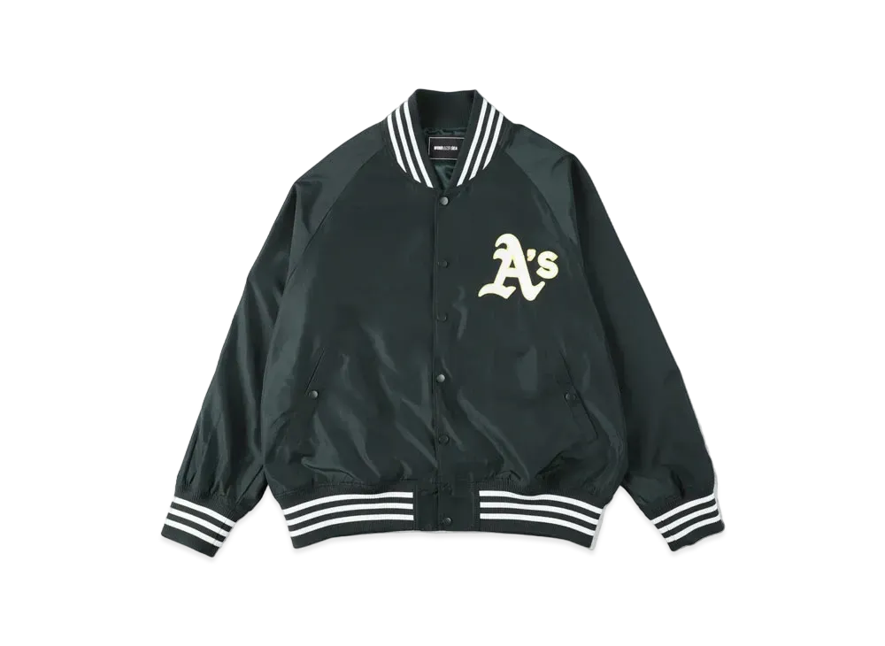 ウィンダンシー MLBコラボ スタジャン WIND AND SEA x MLB 袖レザー スタジャン ウィンダンシー XL WIND AND