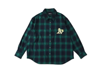 WIND AND SEA x MLB Check Shirt "Athletics"