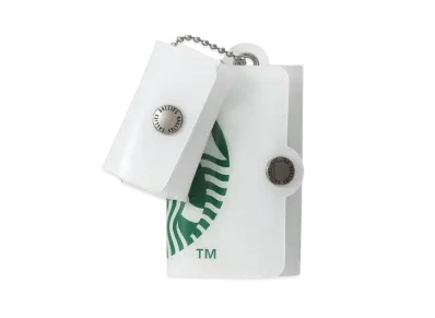 BEAMS x STARBUCKS Sallies Pocket Pal Minimal Wallet "White"