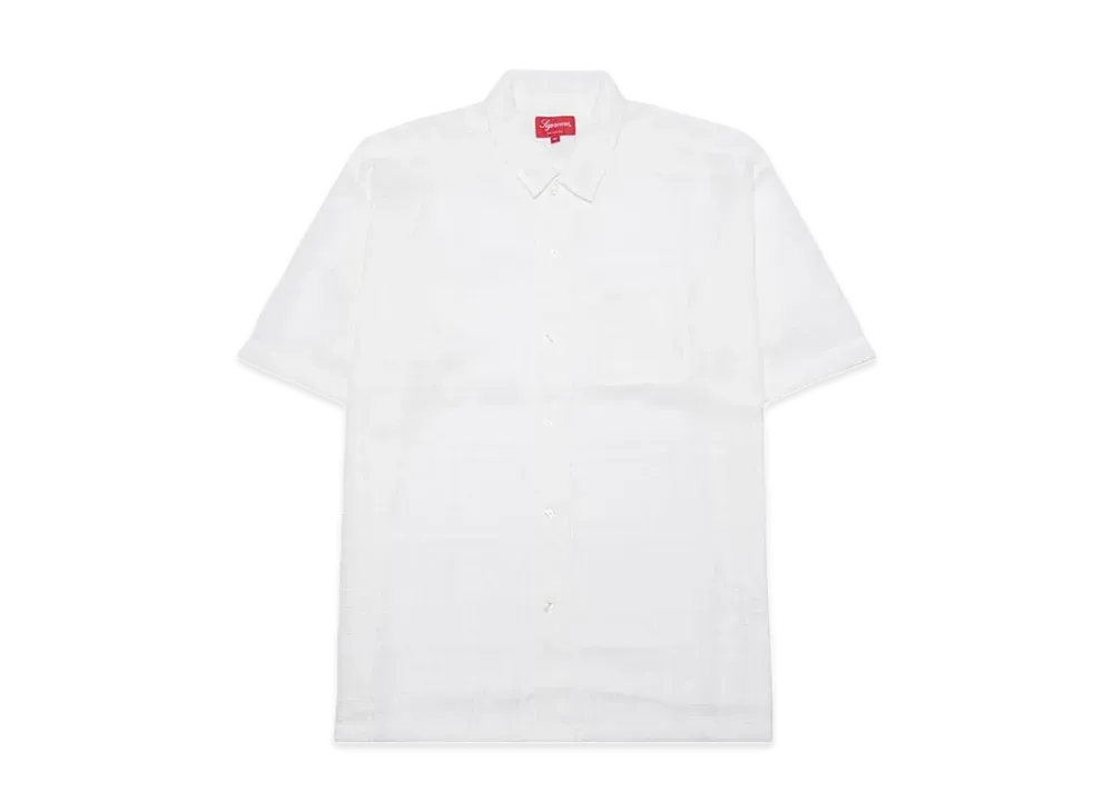 Supreme Mesh Stripe S/S Shirt "White"