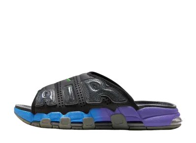 Nike Air More Uptempo Slide "Black/Purple Blue"