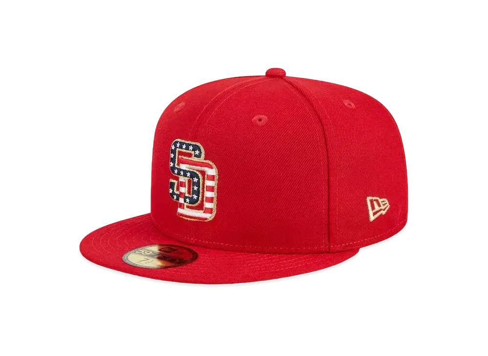NEW ERA 5950 MLB July4 23 SCA JP San Diego Padres "Red"