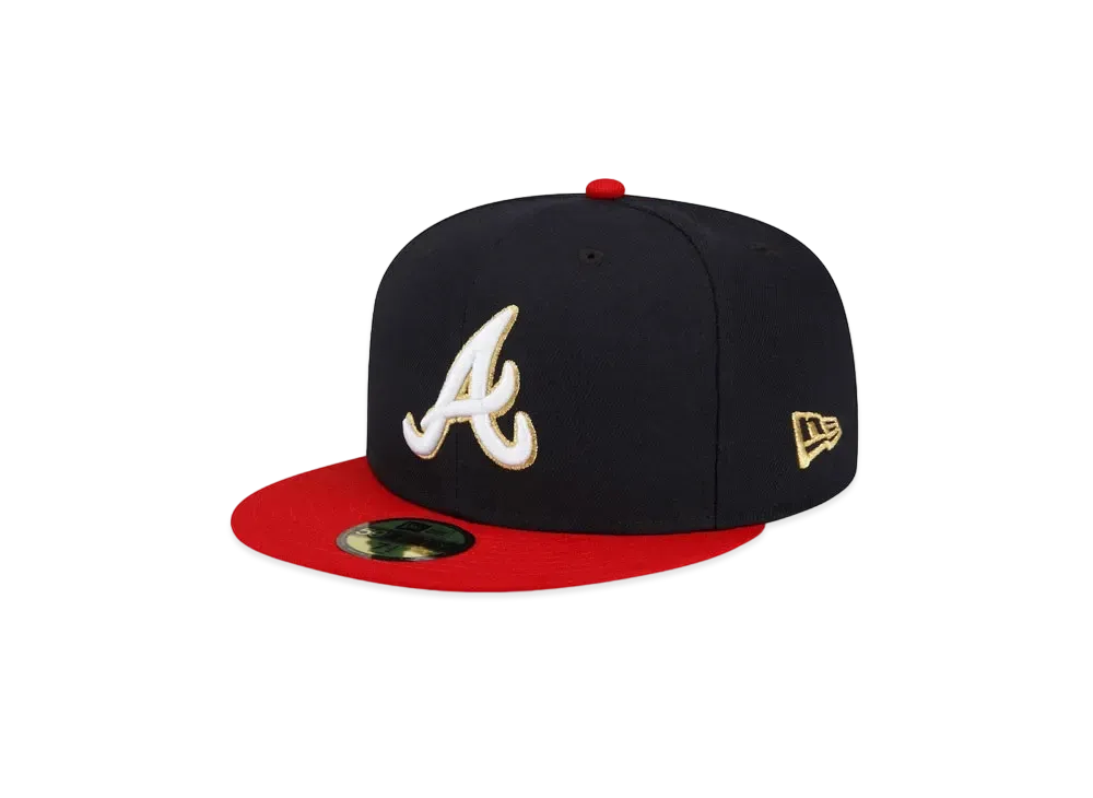 NEW ERA Atlanta Braves Gold Collection Cap 59Fifty "Navy/Red"