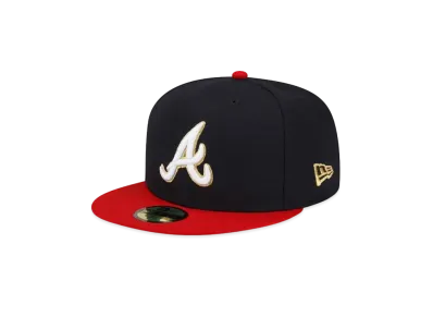 NEW ERA Atlanta Braves Gold Collection Cap 59Fifty "Navy/Red"