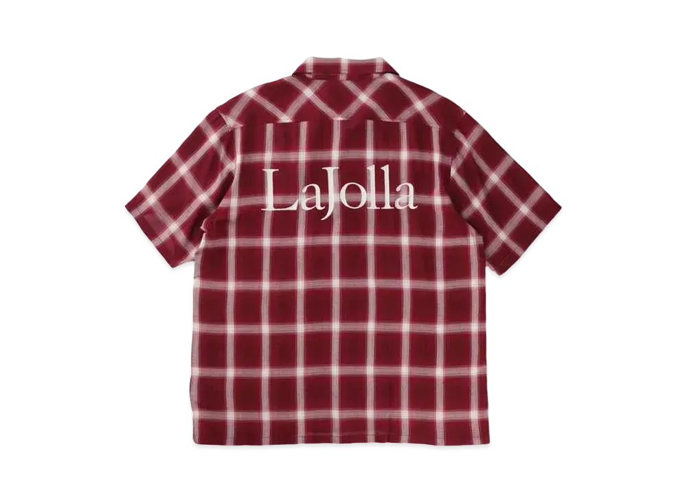 WIND AND SEA La Jolla_WDS Ombre Plaid Open Collar S/S Shirt "Red"