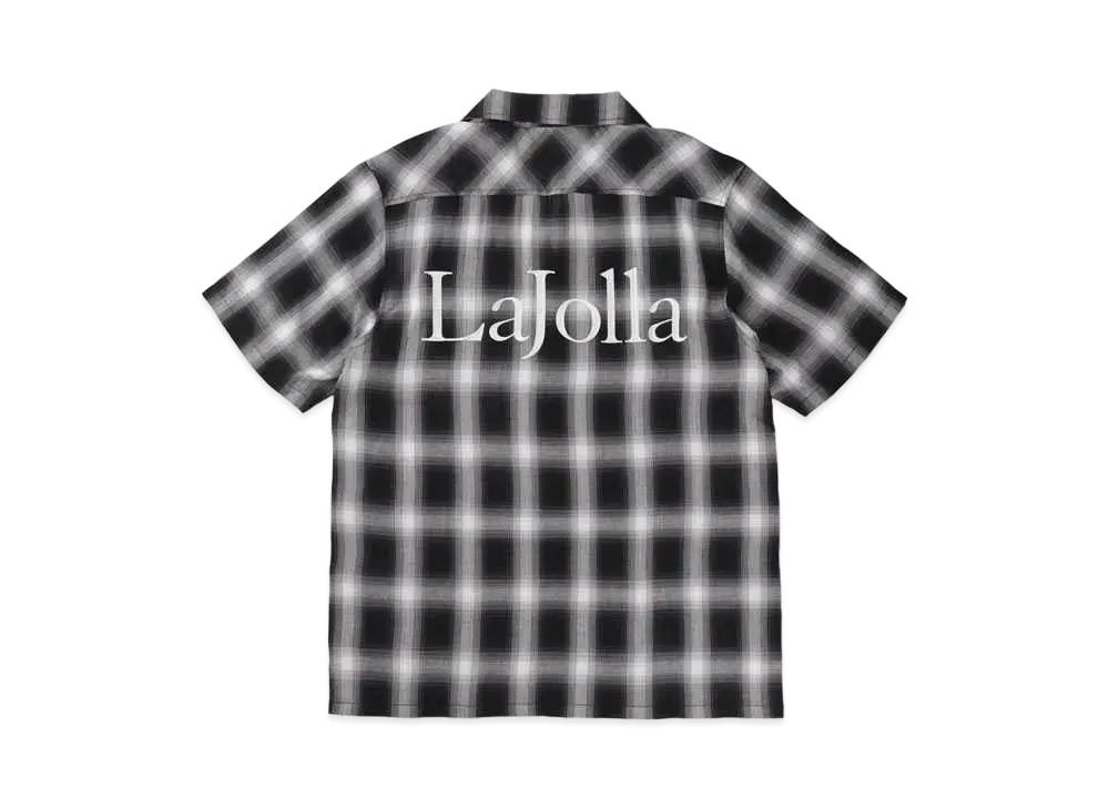 WIND AND SEA La Jolla_WDS Ombre Plaid Open Collar S/S Shirt "Black"