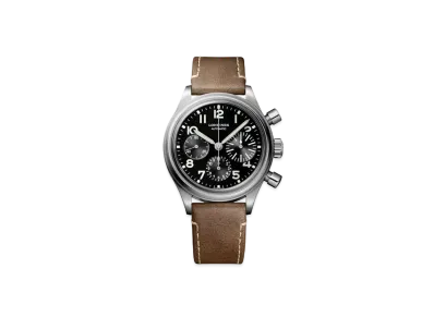 Longines Heritage Avigation 41.00 mm Big Eye "Black/Stainless Steel/Brown" L2.816.4.53.2