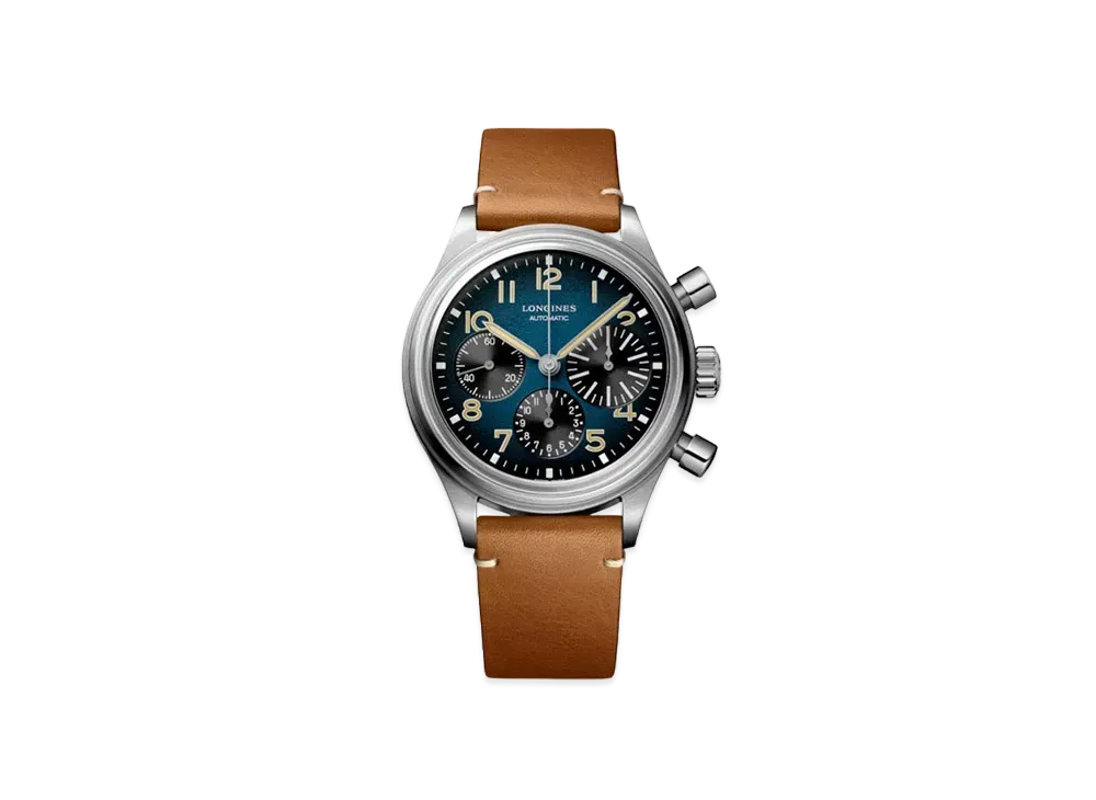 Longines Heritage Avigation 41.00 mm Big Eye "Petroleum/Titanium/Brown" L2.816.1.93.2