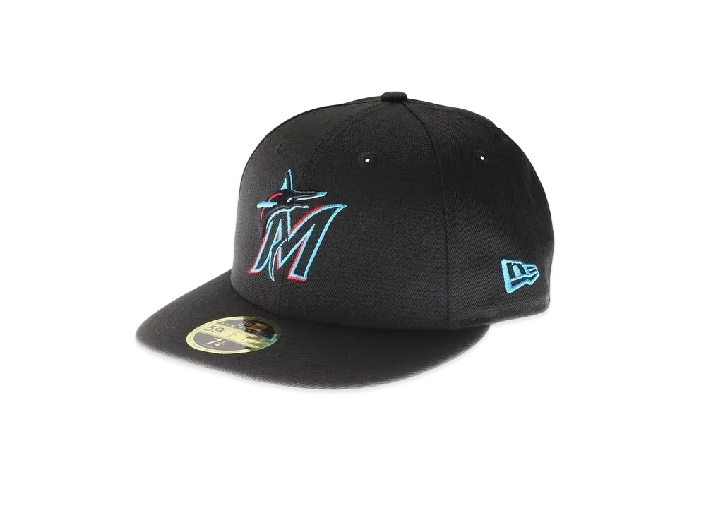 NEW ERA Marlins Authentic Low Profile Cap Game "Black"