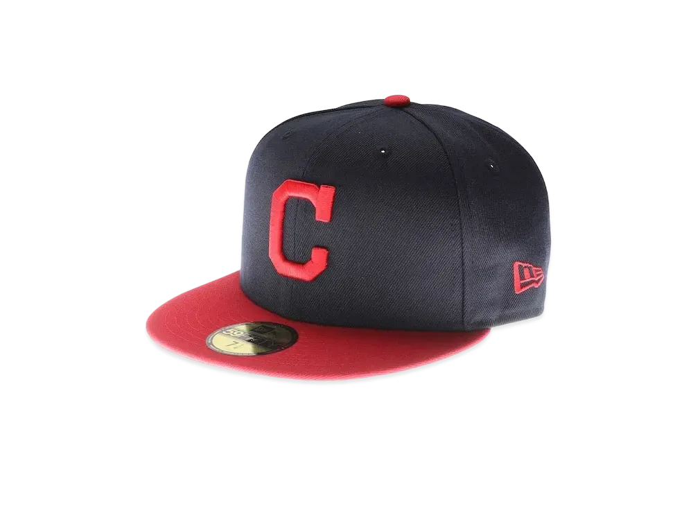 NEW ERA Indians Authentic Cap Home "Navy/Red"