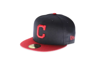 NEW ERA Indians Authentic Cap Home "Navy/Red"