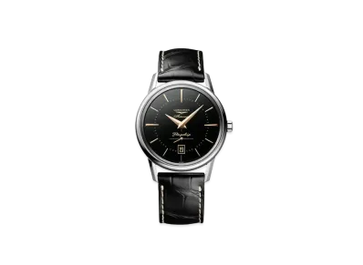 Longines Heritage Classic Flagship Heritage 38.50mm "Black/Stainless Steel/Black" L4.795.4.58.0