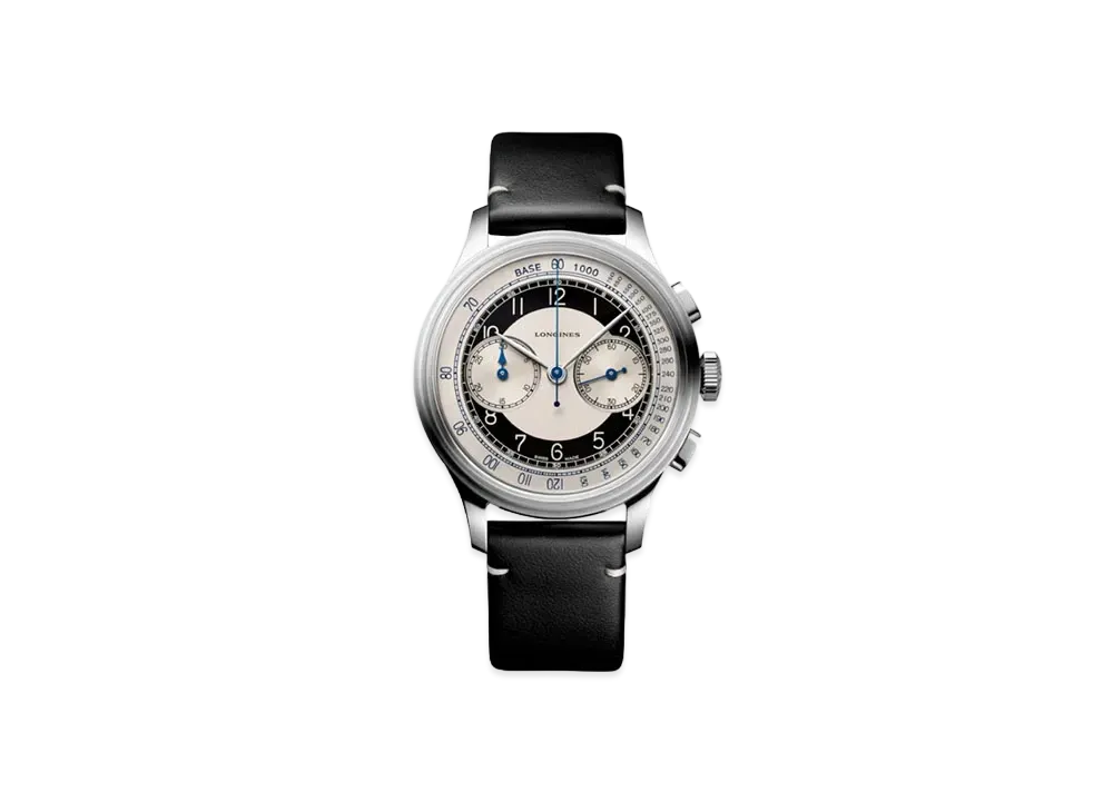 Longines Heritage Classic Chronograph Tuxedo 40.00mm "Silver/Stainless Steel/Black" L2.830.4.93.0