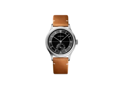 Longines Heritage Classic Sector Dial 38.50mm "Black/Stainless Steel/Brown" L2.828.4.53.2