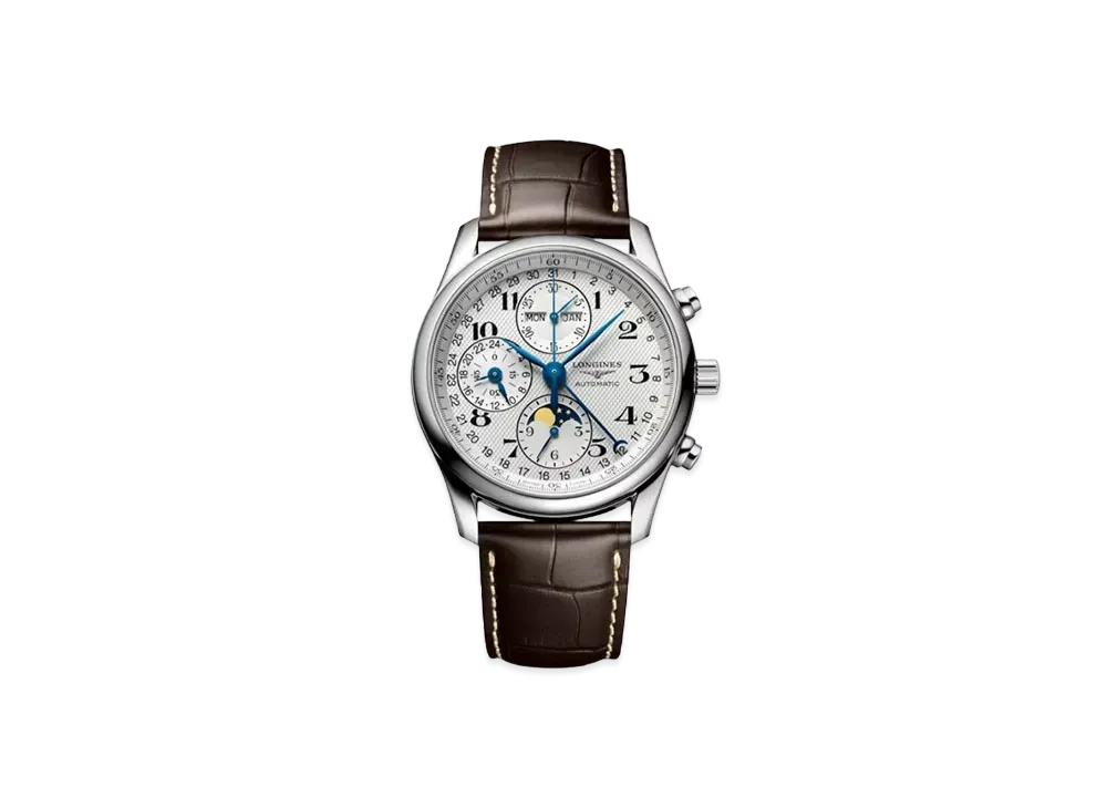 Longines Master Collection 40.00mm "Silver Barleycorn/Stainless Steel/Brown" L2.673.4.78.3
