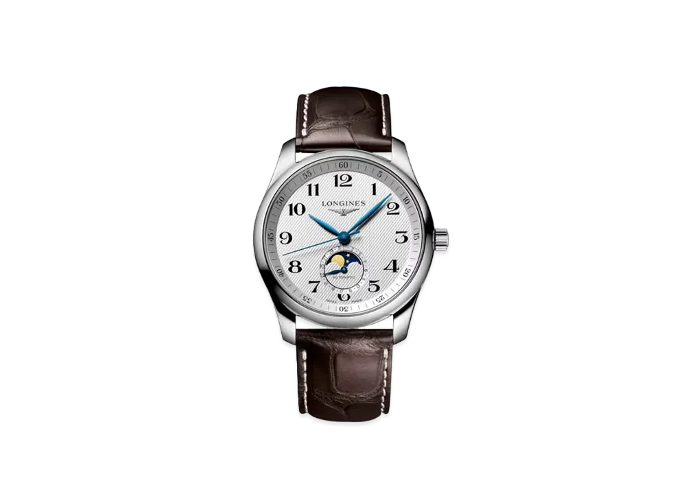Longines Master Collection 40.00mm "Silver Barleycorn/Stainless Steel/Brown" L2.909.4.78.3
