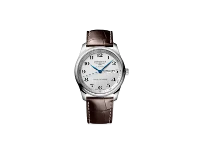 Longines Master Collection 40.00mm "Silver Barleycorn/Stainless Steel/Brown" L2.910.4.78.3